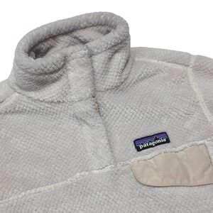 Patagonia Micro D Fleece Pullover Jacket Gray Snap Neck Women's XS Polartec